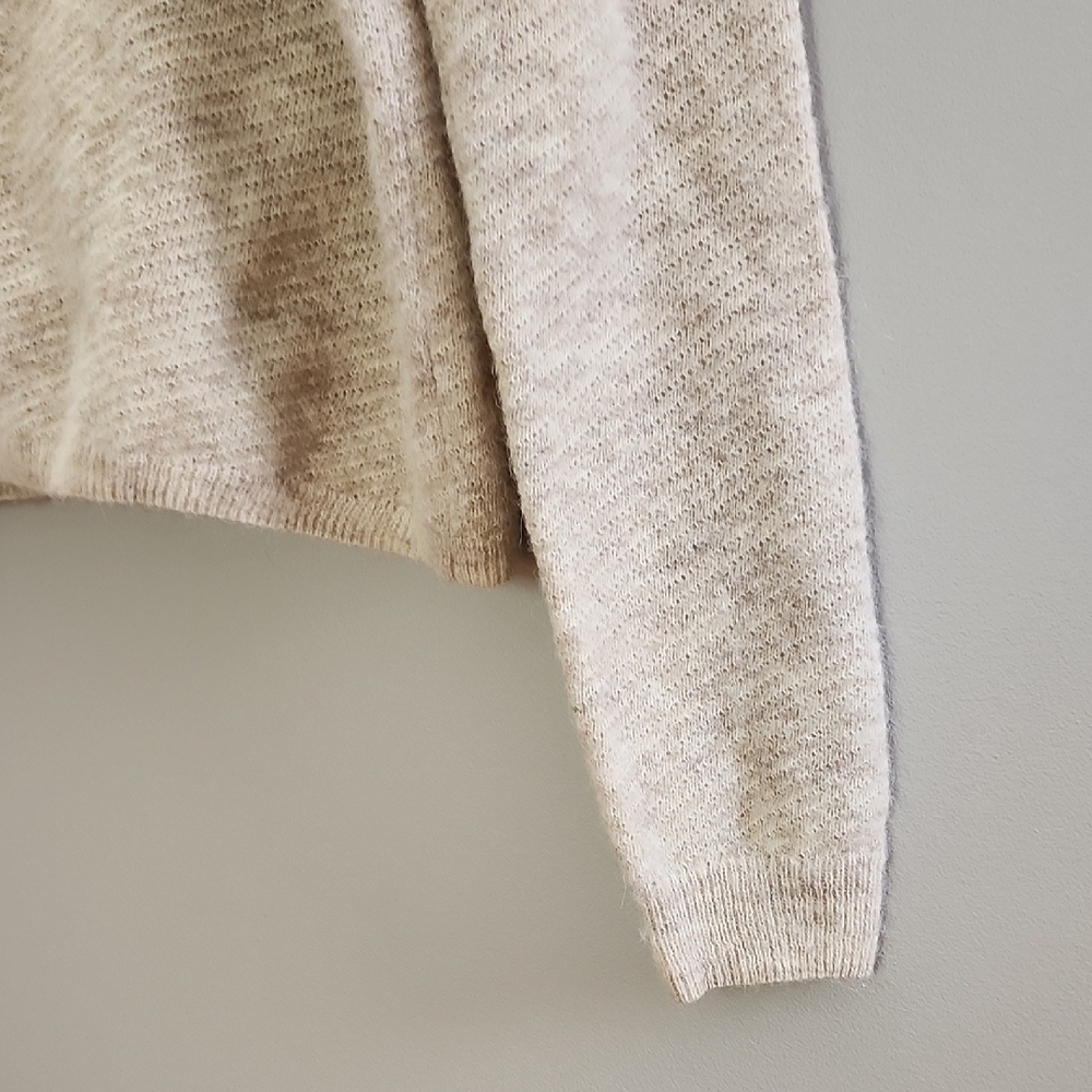 ARITZIA WILFRED Aubri Oatmeal Alpaca wool blend Crewneck Sweater cozy sweater - Picture 5 of 10